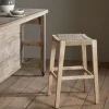 Aamani Mango Wood & Cord Counter Stool - Natural