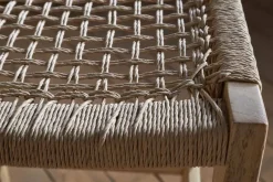 Aamani Mango Wood & Cord Counter Stool - Natural