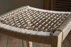 Aamani Mango Wood & Cord Counter Stool - Natural