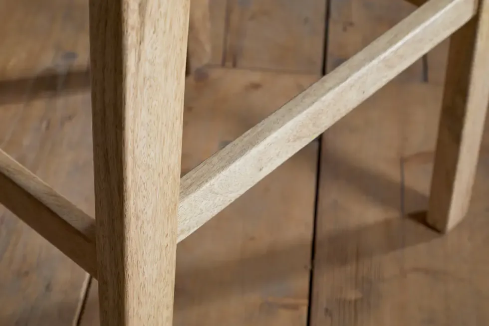 Aamani Mango Wood & Cord Counter Stool - Natural
