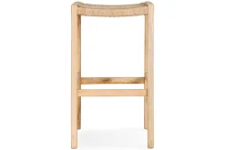 Aamani Mango Wood & Cord Counter Stool - Natural