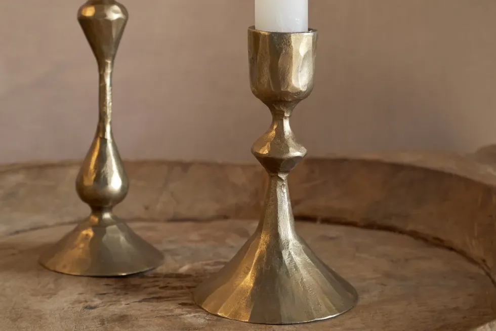 Aarya Candlestick - Brass - (Set of 2)