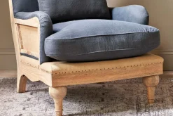 Abe Deconstructed Linen Armchair - Charcoal