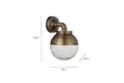 Abeo Outdoor Wall Lamp - Antique Brass