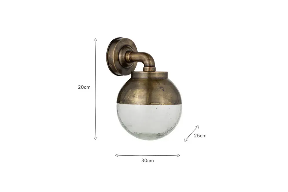 Abeo Outdoor Wall Lamp - Antique Brass