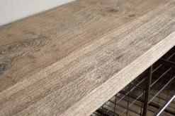 Abha Reclaimed Wood & Iron Storage Bench - Natural