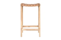 Adembi Woven Leather Counter Stool
