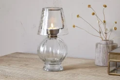Adesola Glass Tealight Holder Lamp - Clear