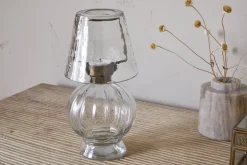 Adesola Glass Tealight Holder Lamp - Clear