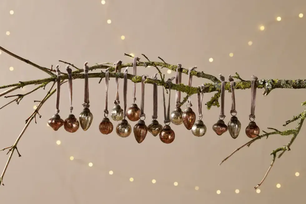 Adisa Bauble Jar - Antique Gold & Rust (Set of 16)