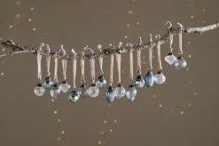 Adisa Bauble Jar - Antique Teal & Clear - (Set of 16)