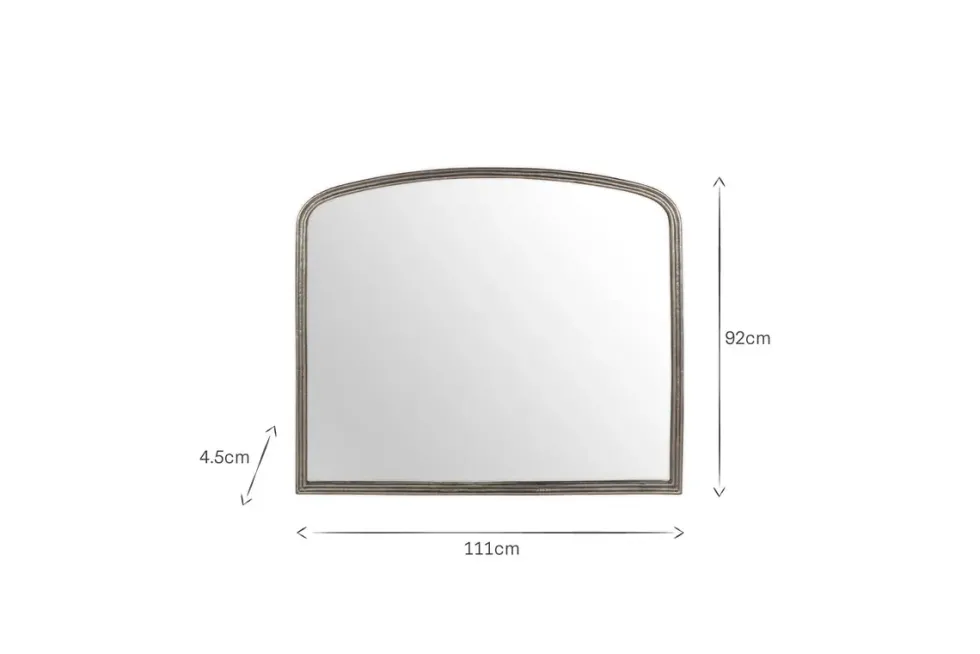 Almora Wall Mirror - Antique Nickle