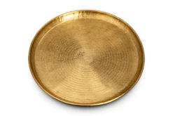 Amai Etched Round Tray - Brass