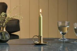 Amri Iron Candlestick - Antique Brass