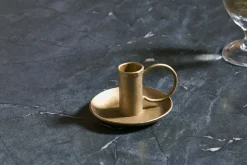 Amri Iron Candlestick - Antique Brass