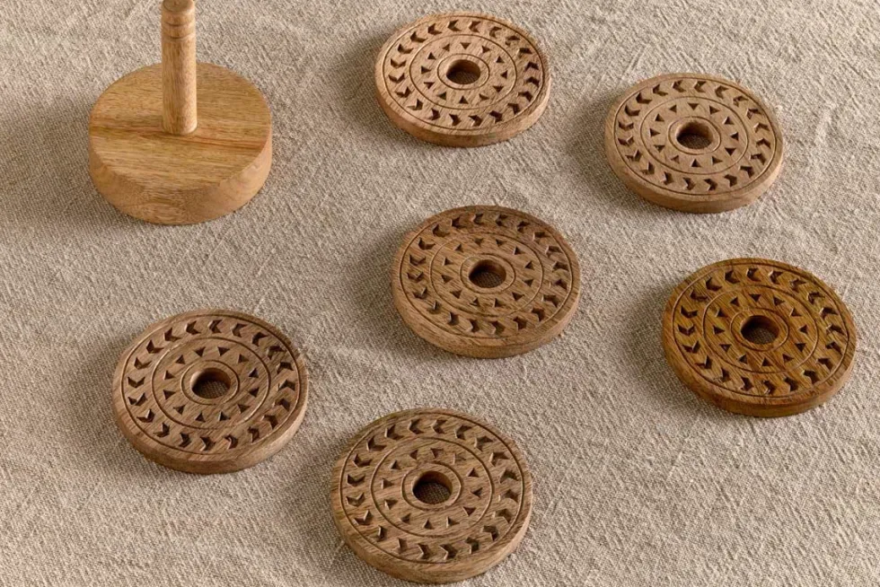 Anali Mango Wood Coasters - Natural