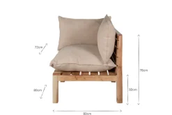 Anbarasi Acacia Modular Corner - Natural