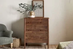 Anbu Acacia Chest of Drawers - Washed Walnut