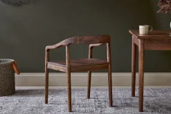 Anbu Acacia Dining Chair - Washed Walnut
