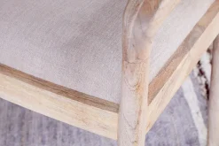 Anbu Mango Wood Upholstered Dining Chair - Natural