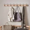 Ankita Mango Wood & Iron Hooks - Natural & Antique Brass - Large