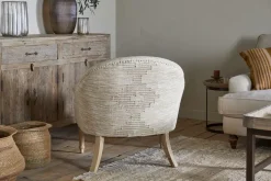 Aranya Cotton & Jute Occasional Chair - Natural