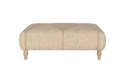 Aranya Upholstered Ottoman - Natural