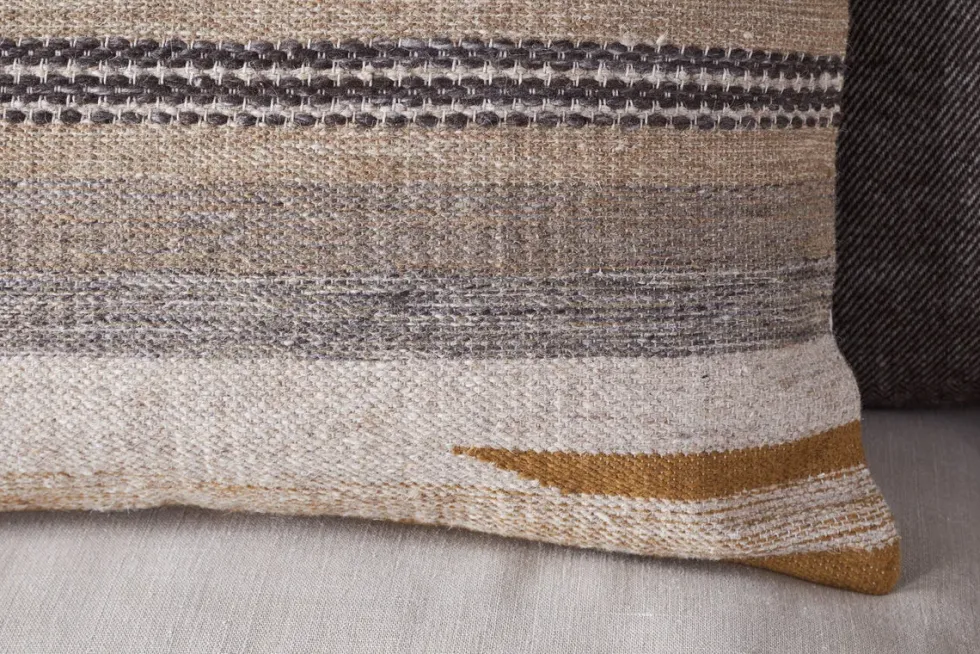 Aravali Wool Cushion Cover - Ochre