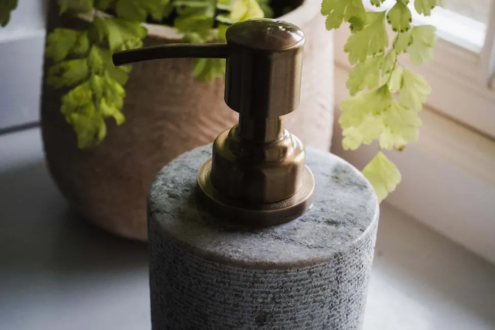 Asana Marble Soap Pump - Grey
