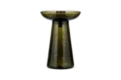 Avyn Recycled Glass Candle Holder - Forest Green
