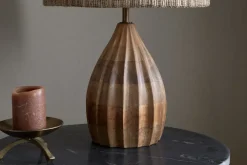 Awaa Mango Wood Bedside Table Lamp Base - Natural