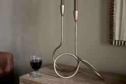 Ayee Twisted Candle Holder - Brass