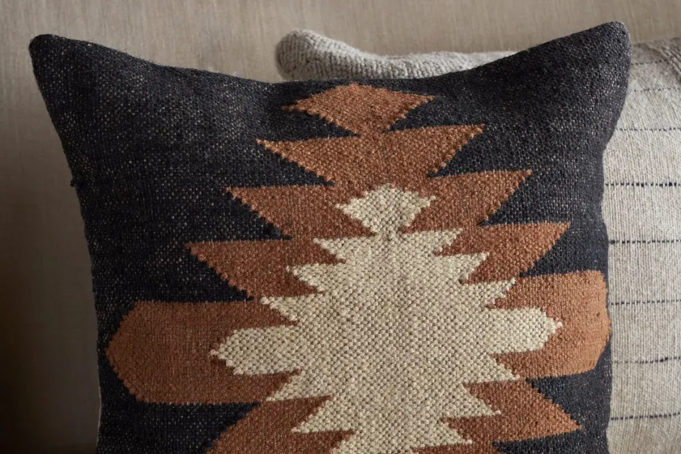 Ayyi Cushion Cover - Black & Brown