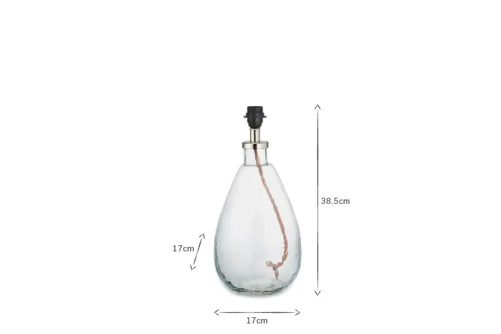 Baba Recycled Glass Lamp - Clear - Small Tall