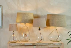 Baba Recycled Glass Lamp - Clear - Large Wide