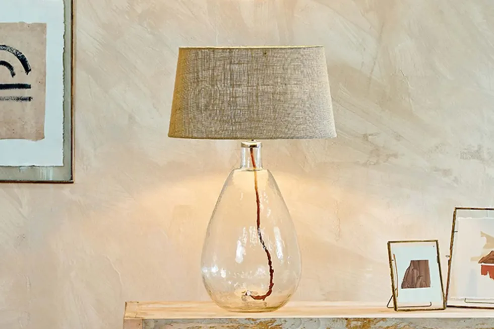 Baba Recycled Glass Lamp - Clear - Large Tall