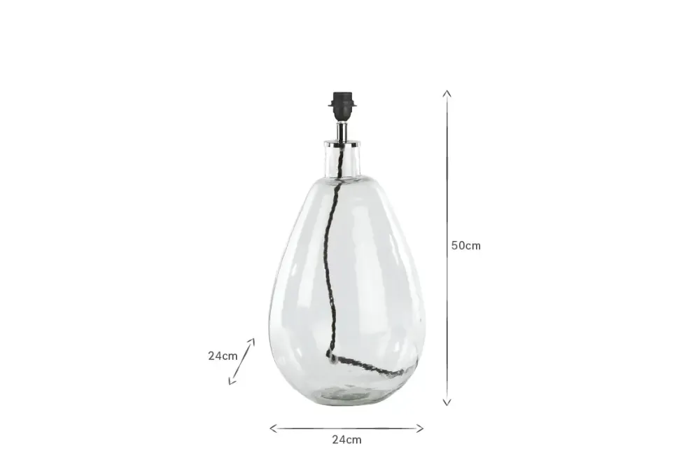 Baba Recycled Glass Lamp - Clear - Large Tall