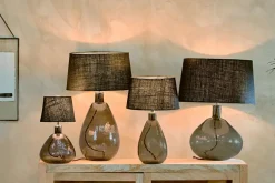 Baba Recycled Glass Lamp - Green - Large Wide