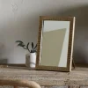 Baja Standing Mirror - Antique Brass