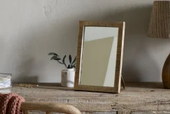 Baja Standing Mirror - Antique Brass