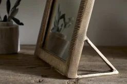Baja Standing Mirror - Antique Brass