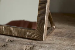 Baja Standing Mirror - Antique Brass