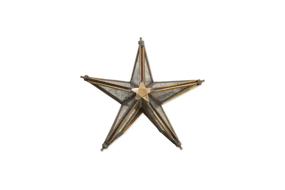 Bakara Star Tree Topper - Antique Brass