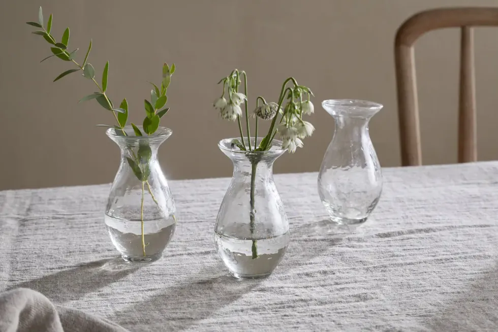 Bapti Bud Vases - Clear - (Set of 3)