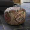 Barir Kilim Upholstered Pouf - Multi