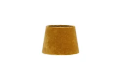 Batakha Velvet & Linen Lampshade - Dark Ochre