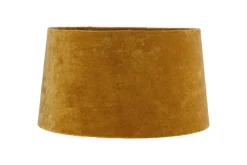 Batakha Velvet & Linen Lampshade - Dark Ochre