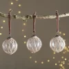 Bayana Woven Baubles - Natural & Clear - (Set of 3)