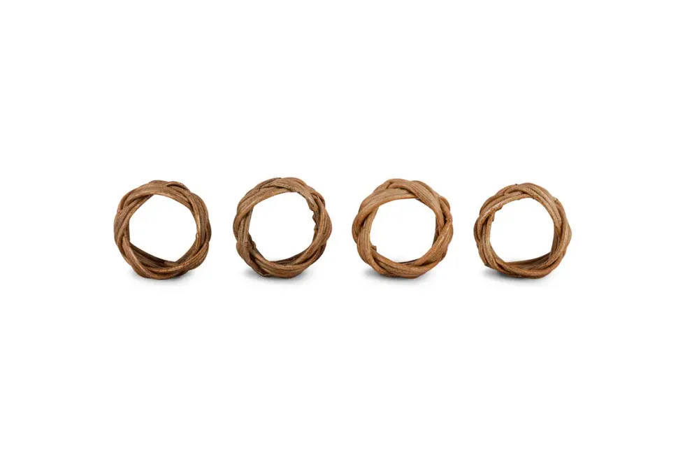 Bersama Rattan Napkin Rings - Natural - (Set of 4)