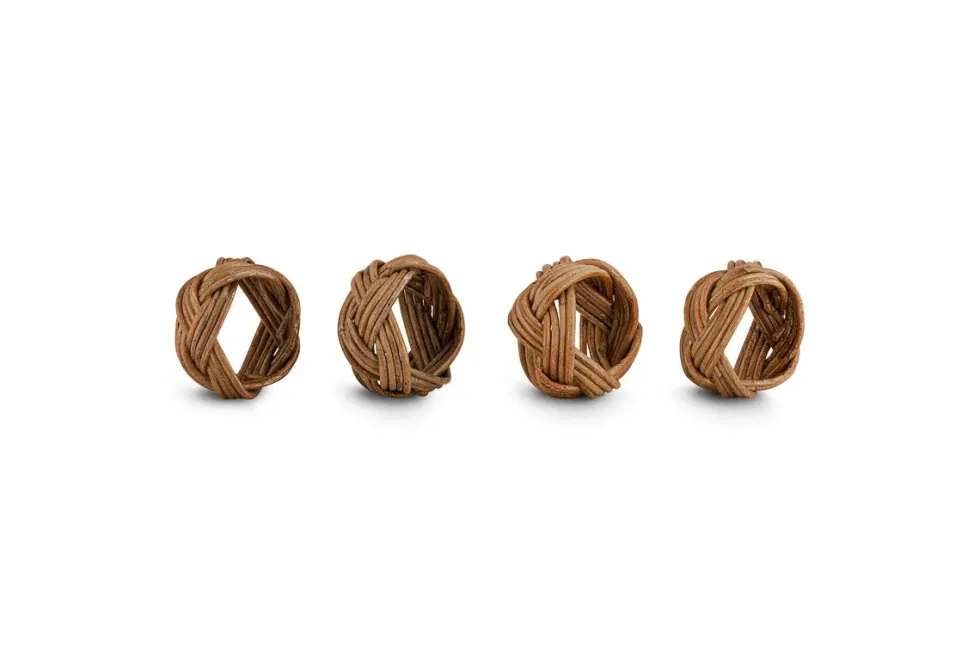 Bersama Rattan Napkin Rings - Natural - (Set of 4)